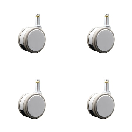 Service Caster 3 Inch MRI Safe Casters, 7/16 Grip Ring Stem, Set of 4, 4PK SCC-GR02S75-TPR-GRY-716138-MRI-4